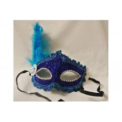 Mask venetiansk blå plym