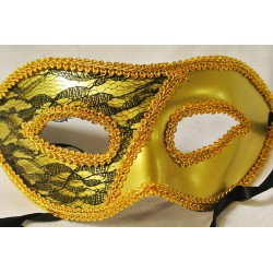 Mask venetiansk guld/svart