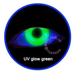 Uv glow green 1års linser
