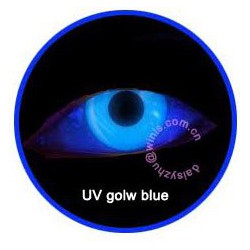 Uv glow blue 1års linser