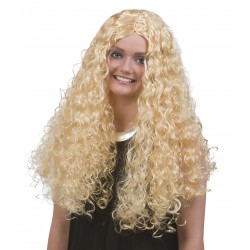 Blond peruk x-lockig lång