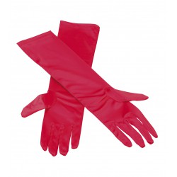 Långa handskar röda