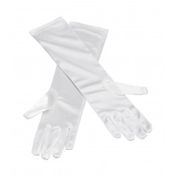 Långa handskar vita
